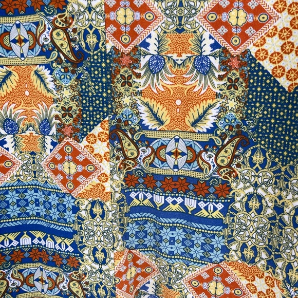 Jones New York Shirt Top Blue Orange Scoop Neck Short Sleeve Floral Size 3x - Picture 9 of 9